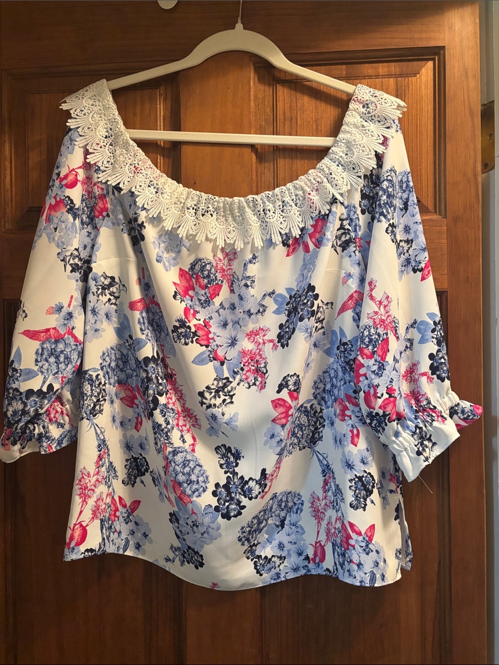 ELLE Floral Off-Shoulder Blouse